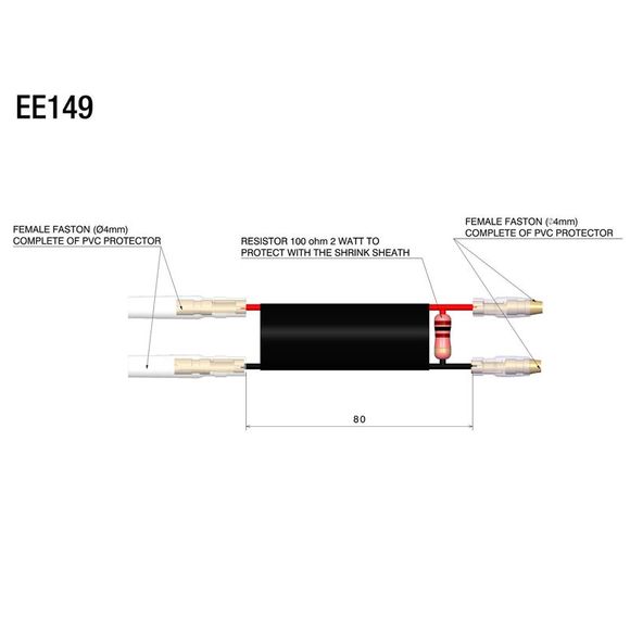 Rizoma wiring resistance kit for turn signalsRef: rz0836 / ee149h
