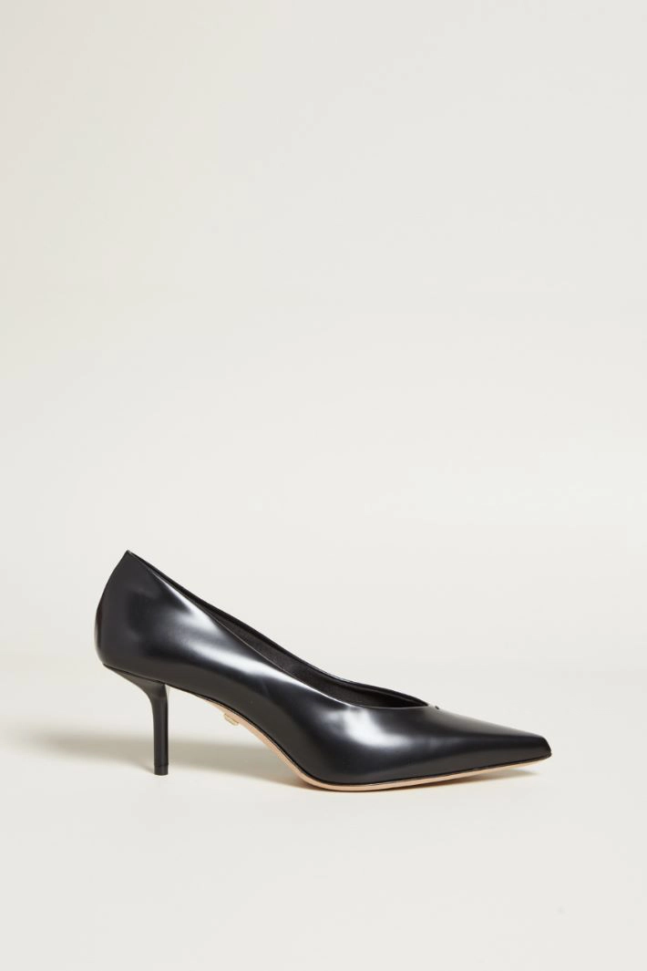 Leather pumps - BLACK
