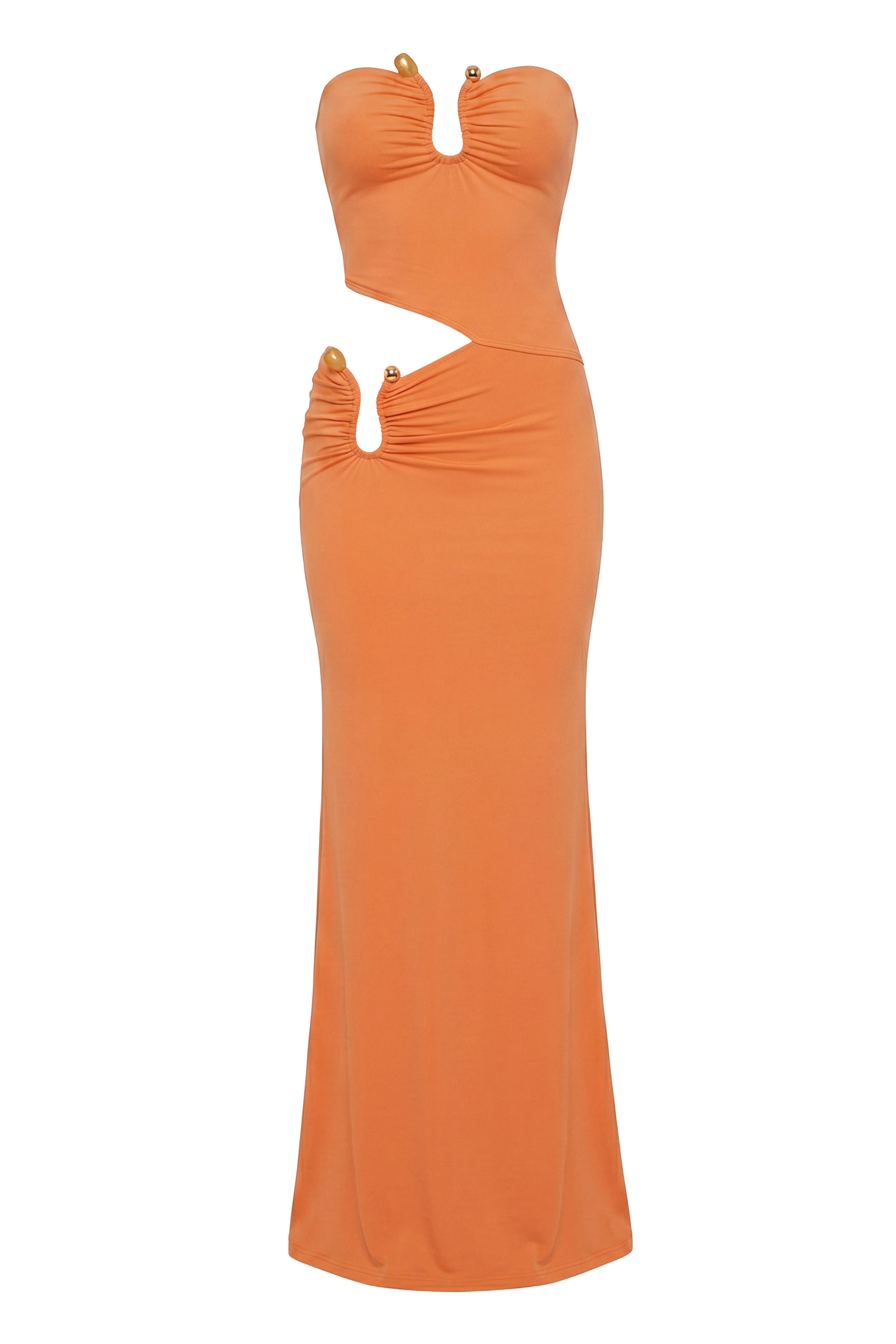 Peach Sun-kissed Glow Maxi Dress