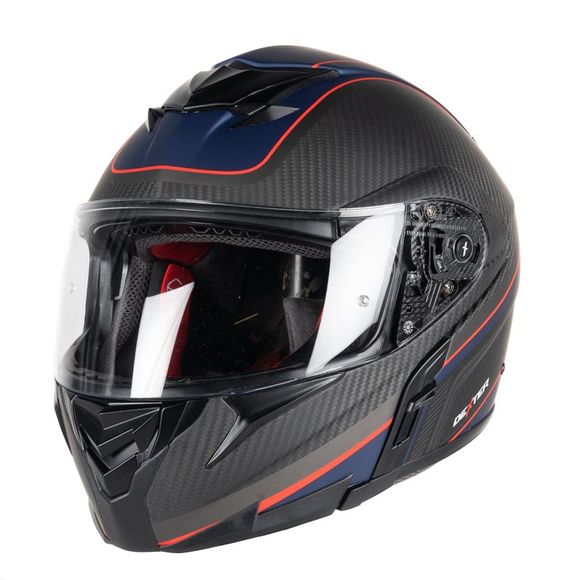 Modular Helmet Dexter ADRON CARBON DECAL MATT 22.06 - Carbon / RedRef: DX0452