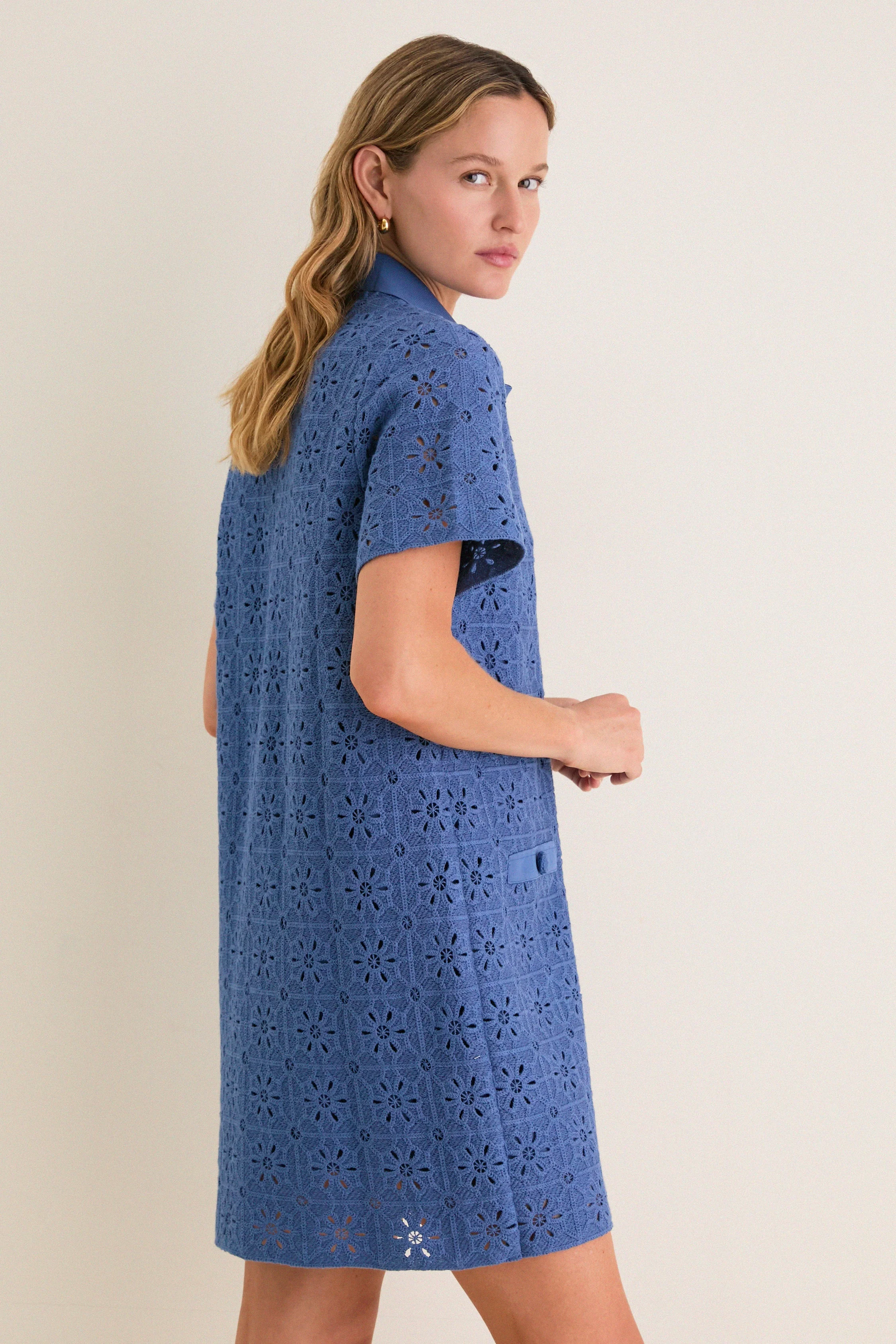 Allure Crochet Tile Jeanine Shift Dress
