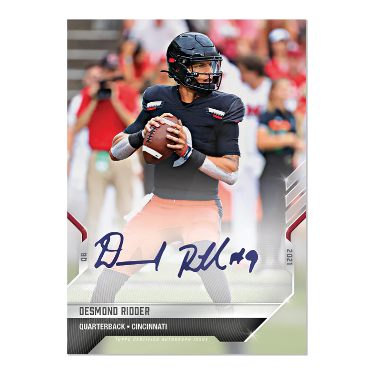 On-Card Auto # to 99 - Desmond Ridder - 2021 Bowman NEXT TOPPS NOW® Football Card 2A