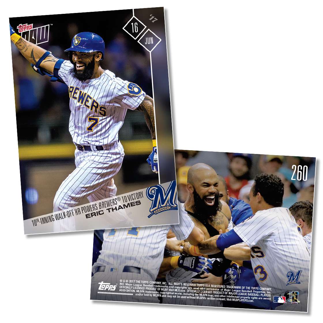 Eric Thames - 06/16/2017 TOPPS NOW® Card 260 - Print Run: 232