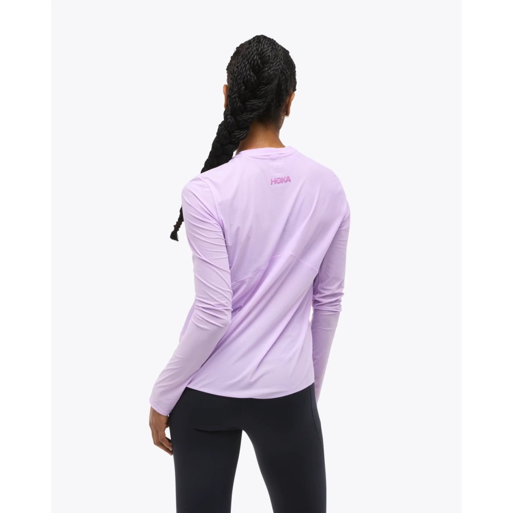 Hoka Airolite Run Longsleeve Shirt Women - aster flower