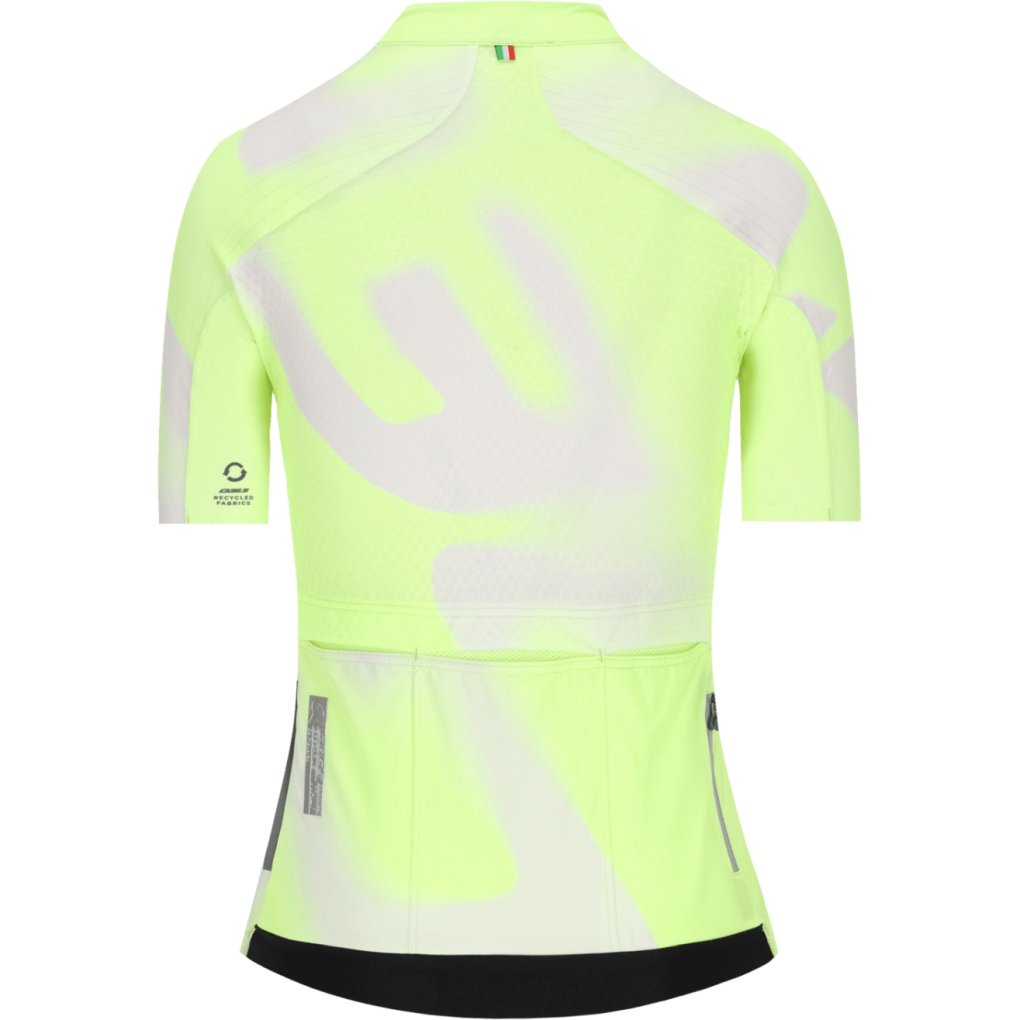Q36.5 Gregarius Pro Big Logo Short Sleeve Jersey Women - fluo yellow