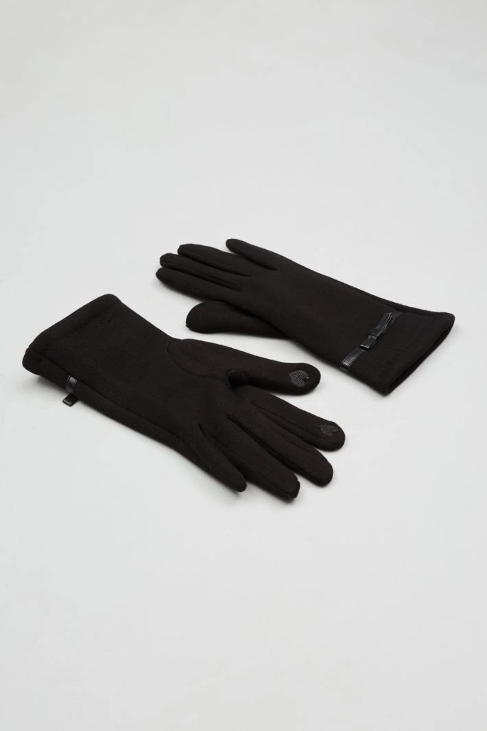 Stretch jersey gloves - BLACK