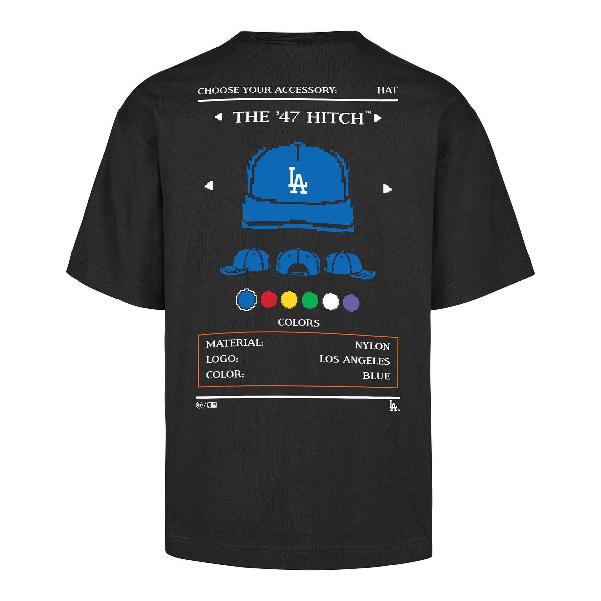 Los Angeles Dodgers 8-Bit Hero Foundation MLB T-Shirt Black