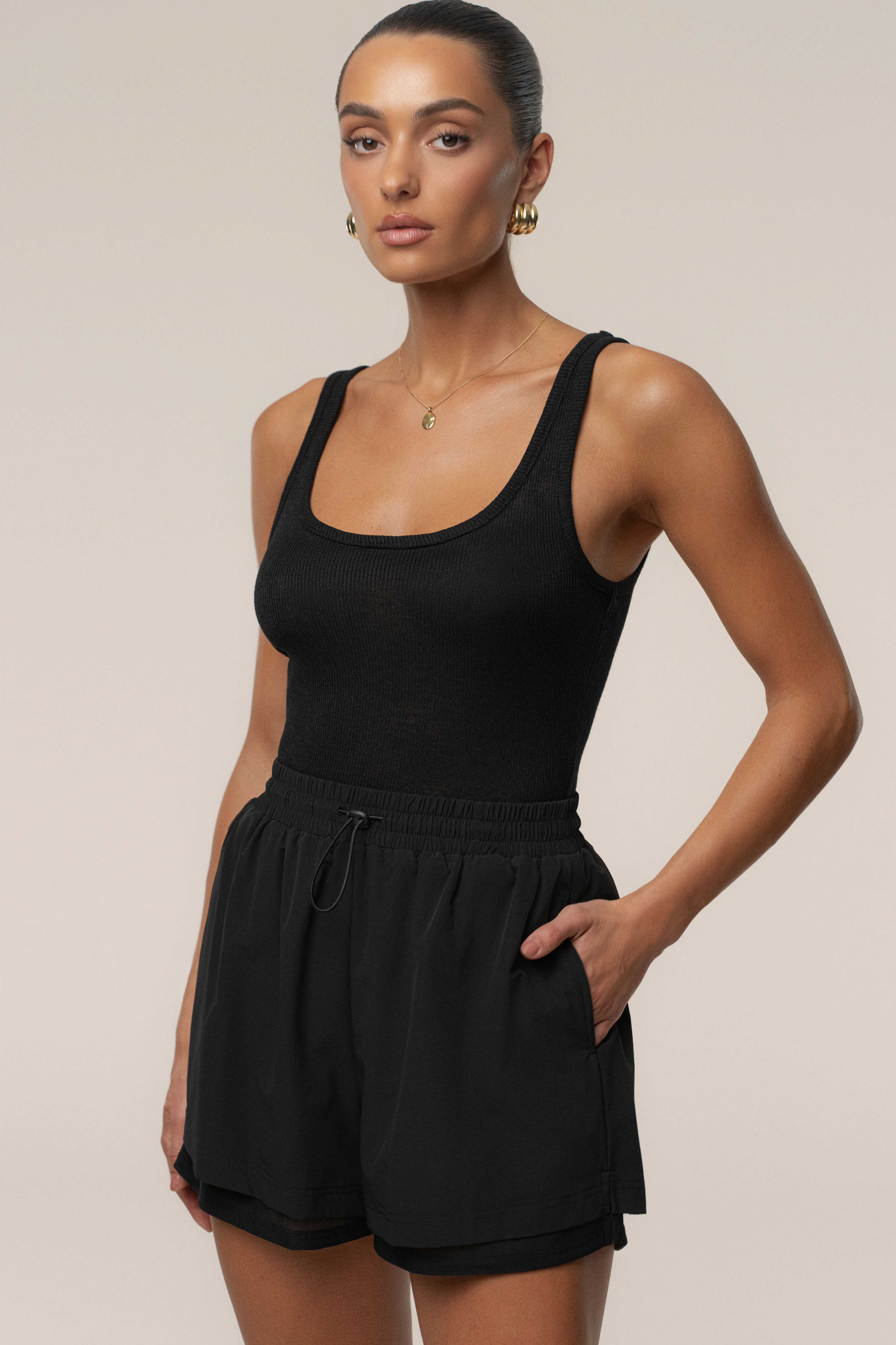 Black The Basis Knit Bodysuit
