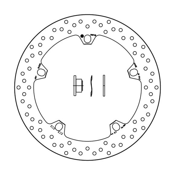 Disque de frein Rond Brembo fixe 305 MMRef : 68B407D6
