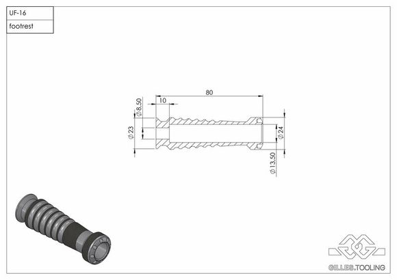 Gilles Tooling Sport Passenger Footpegs - BlackRef: Gill00120A / 1096147001