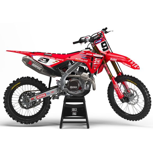 RiderUnik Team Honda Motoblouz SR 26 graphic kit - RedHONDA 50 CRF 50 F (AE03) - 2007 - 2012Ref: Ru2663 / Ho-Sr26-1
