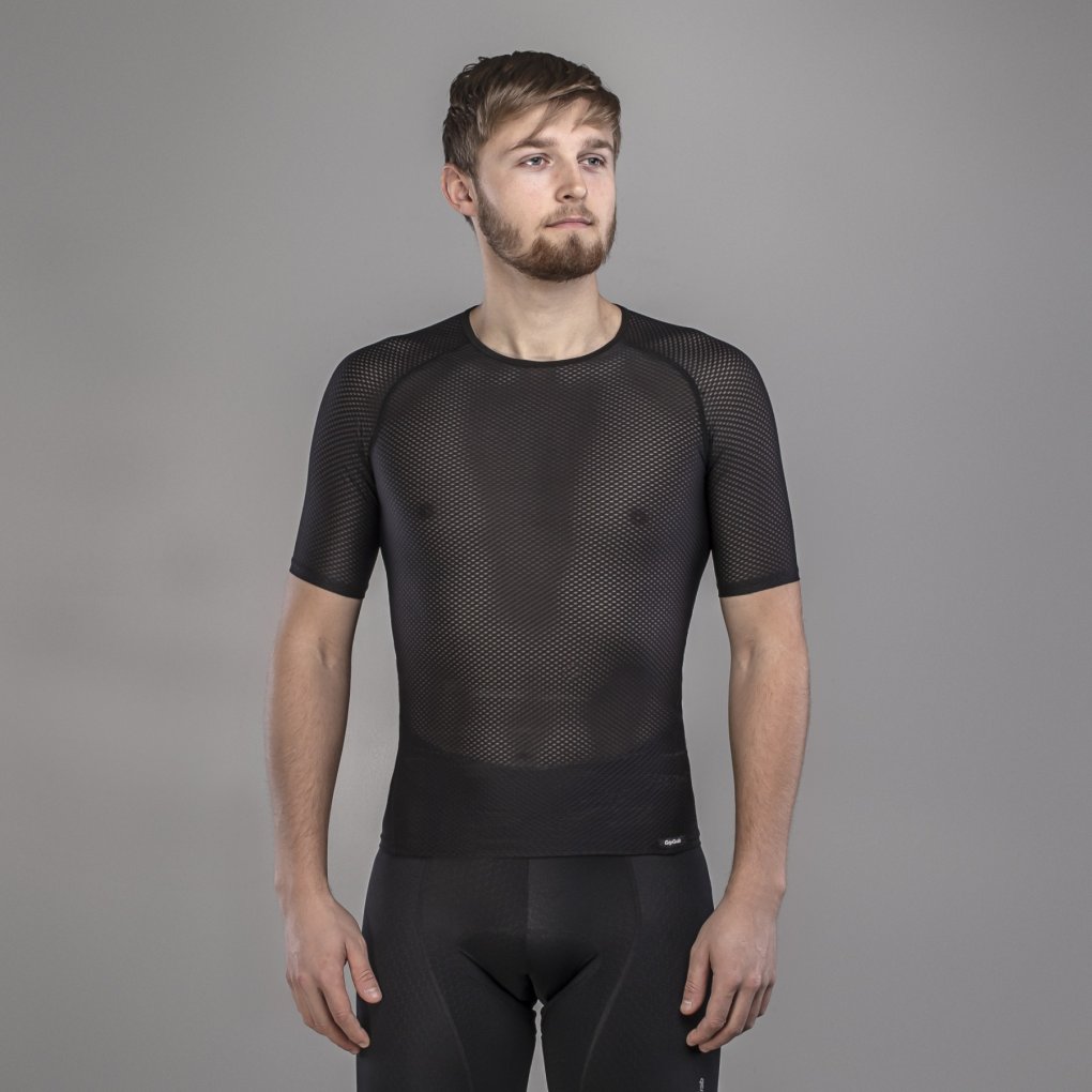 GripGrab Ultralight Mesh Short Sleeve Base Layer Men - Black