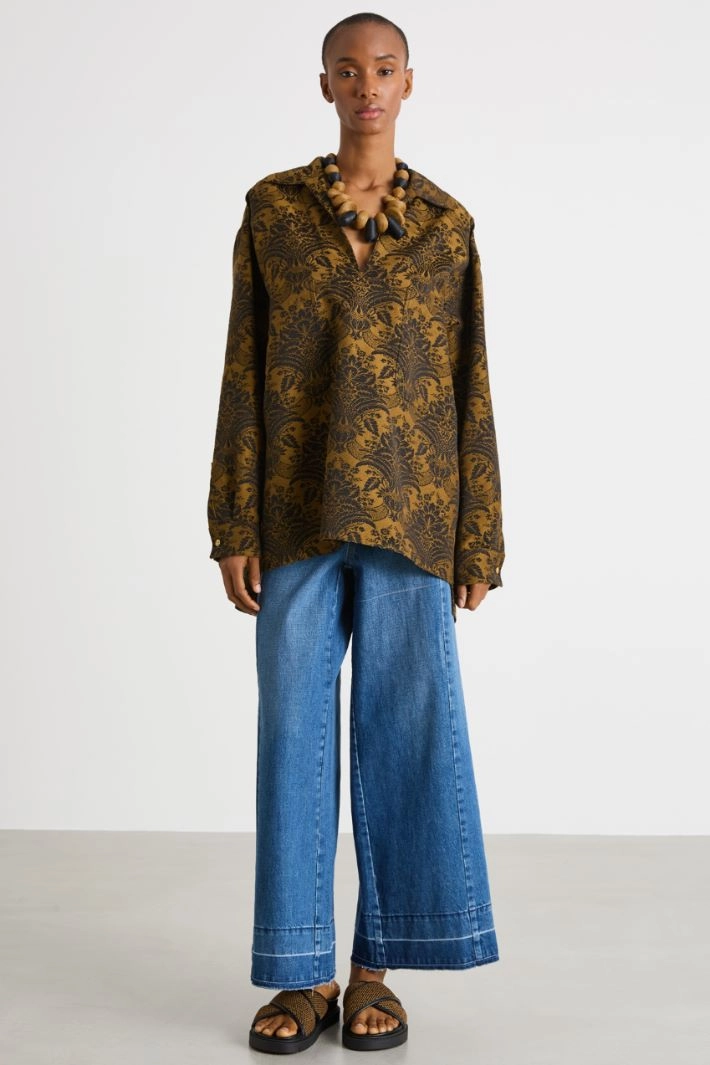 Jacquard tunic - GOLD BLACK