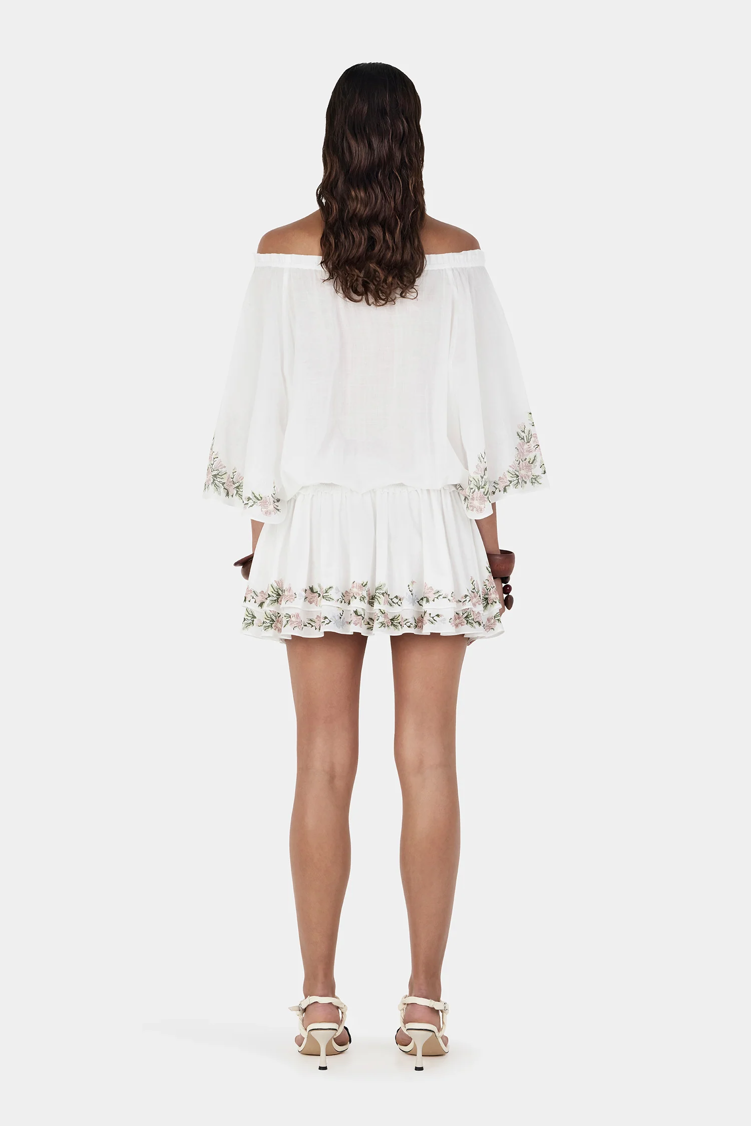 Seraphine Mini Dress Ditsy Cross Stitch