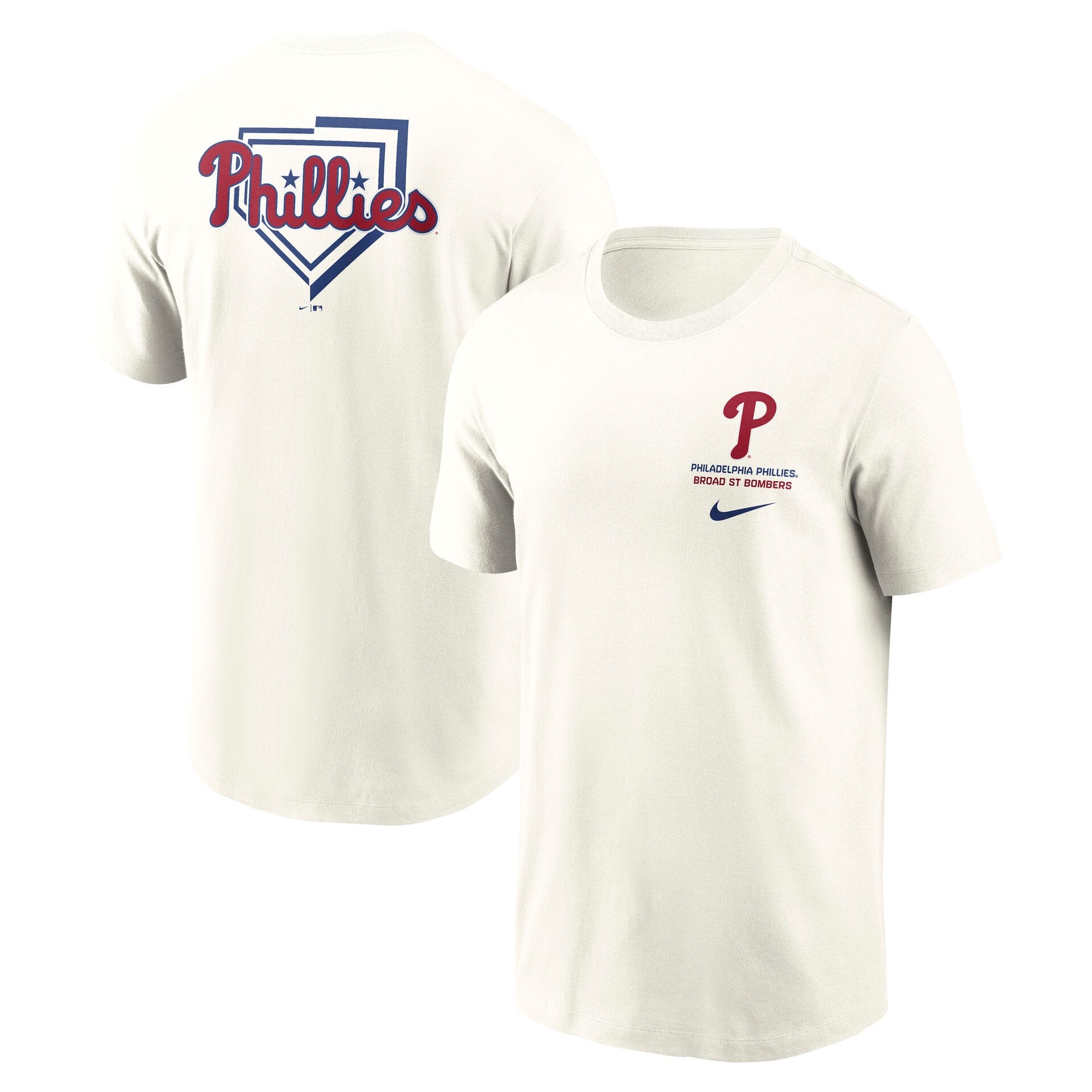 Philadelphia Phillies Primetime 2-Hit T-Shirt Cream