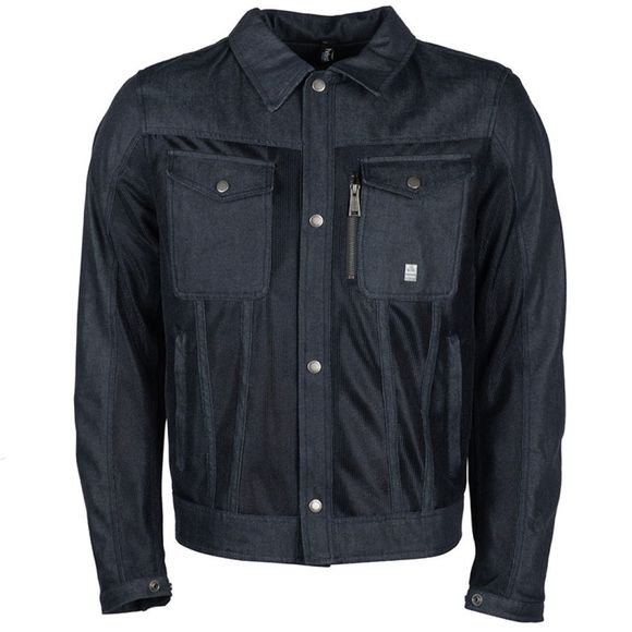 Helstons WESTERN AIR COTTON Motorcycle Jacket - BlueRef: HS0958