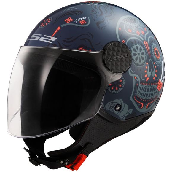 LS2 OF558 - SPHERE LUX II - MAXCA - Blue / Orange Jet HelmetRef: LS0993