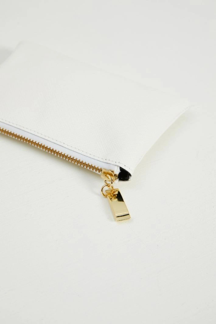 Saffiano-effect wallet - WHITE