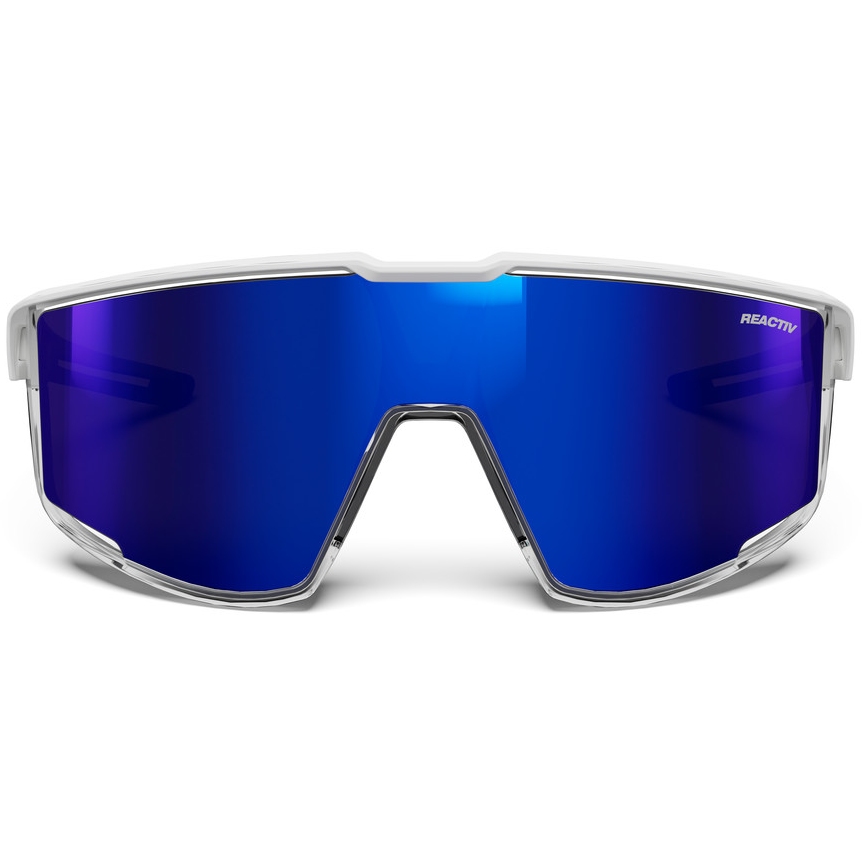 Julbo Fury Sunglasses - White/Translucent Grey - Multilayer Blue Reactiv 1-3 High Contrast