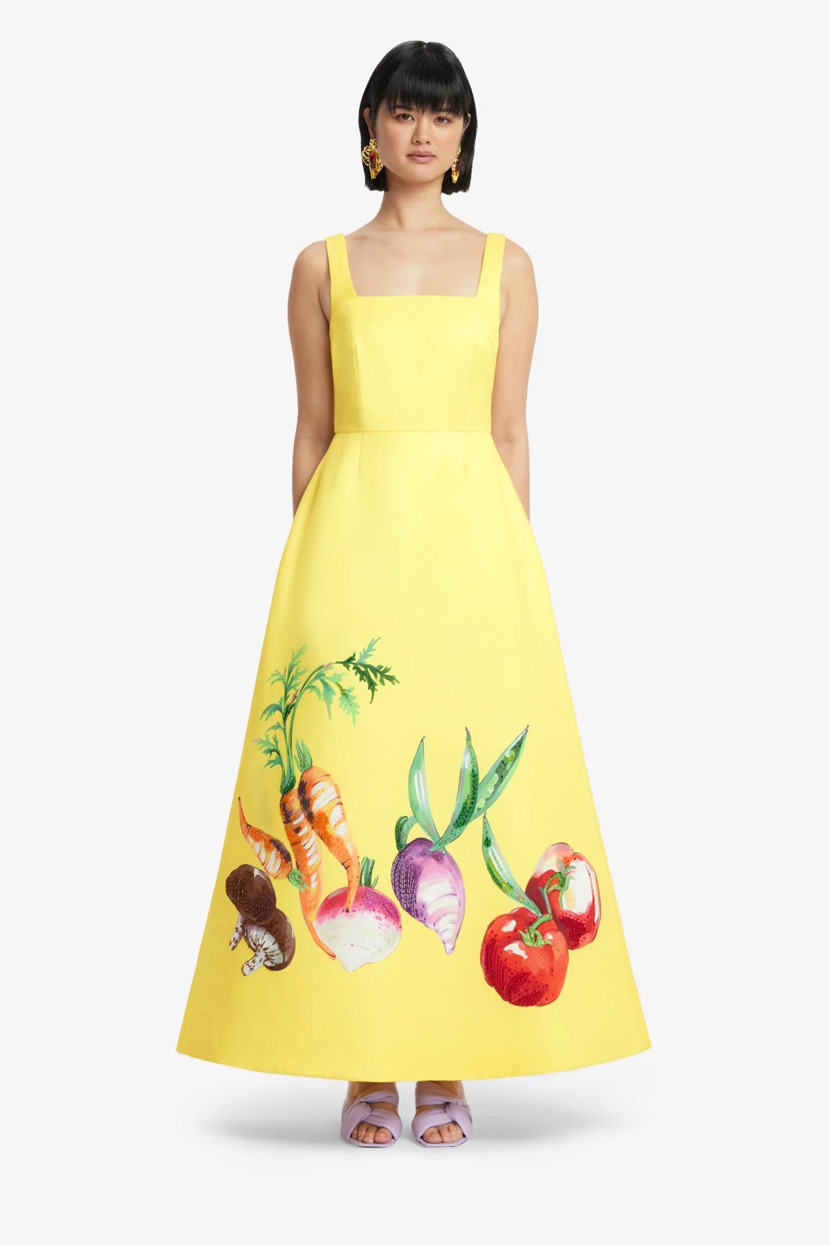 Rianne Appliqué Maxi Dress - Harvest Print