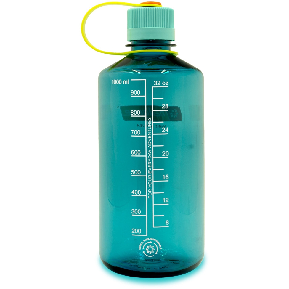 Nalgene Narrow Mouth Sustain Water Bottle 1L - cerulean