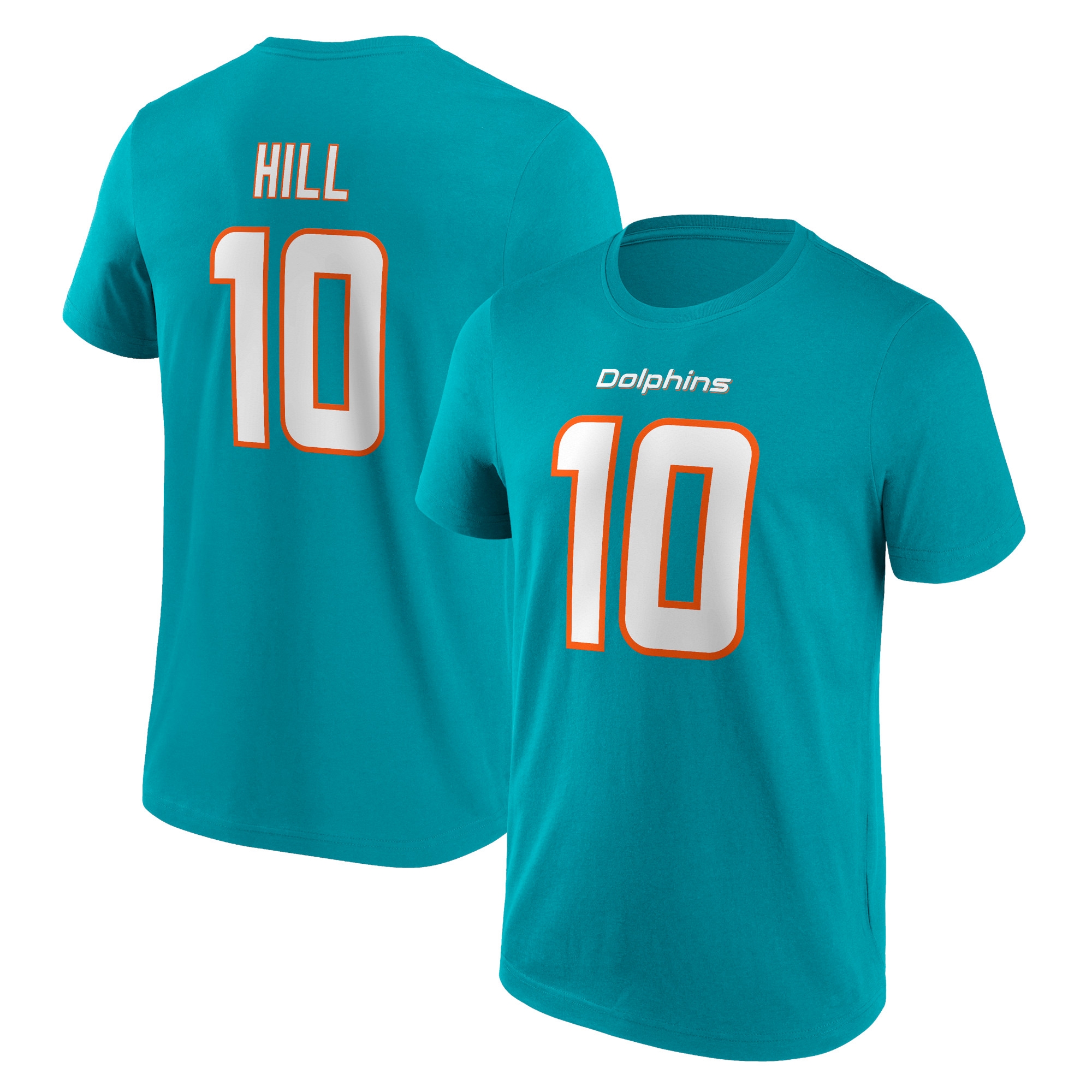 Tyreek Hill #10 Miami Dolphins Player NFL T-Shirt Aqua