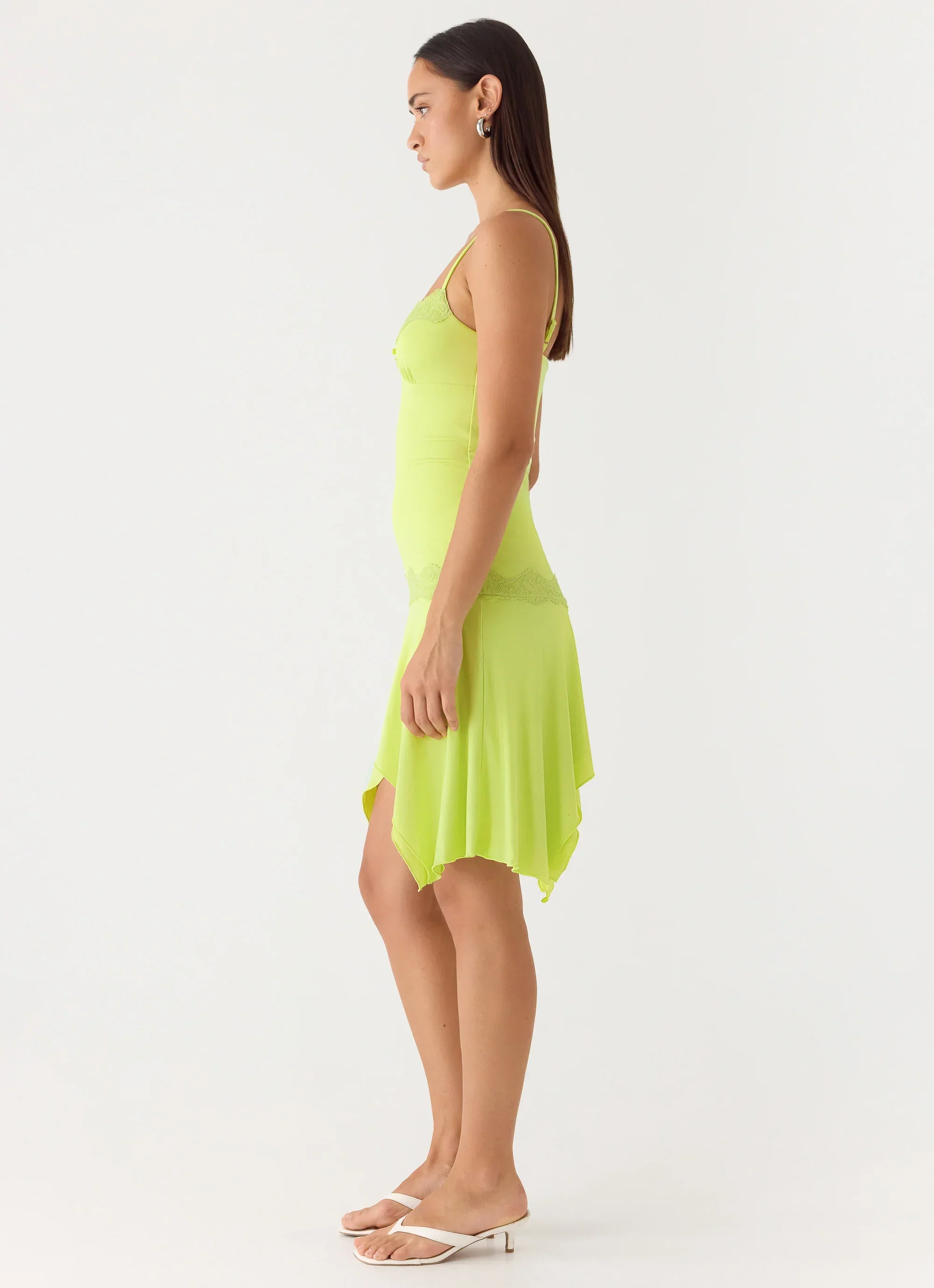 Queen Card Mini Dress - Lime