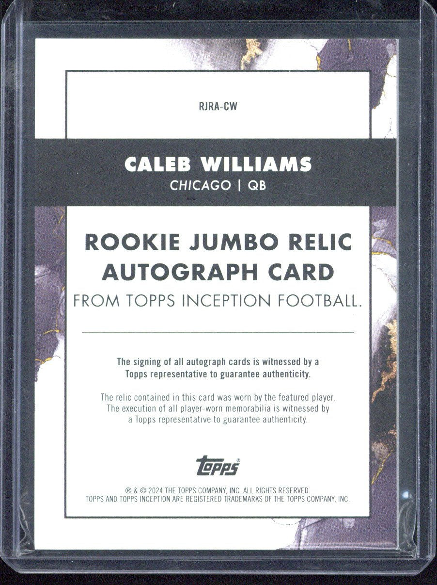 2024 Topps Inception Football Caleb Williams RC Autograph Relic /75