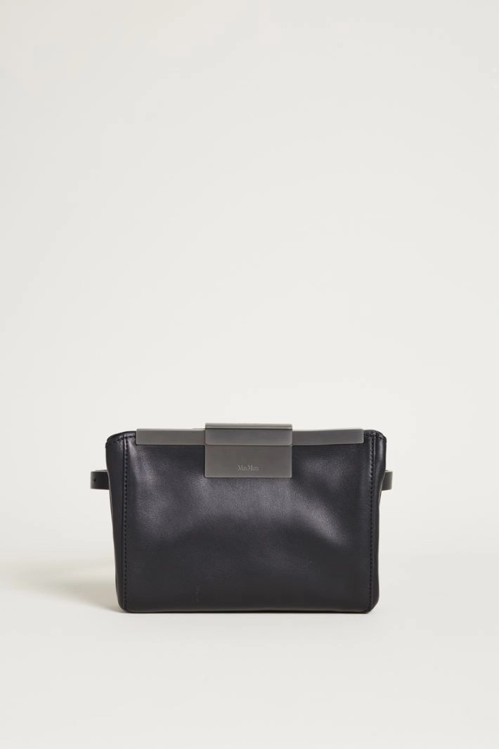 Natural leather belt bag - BLACK