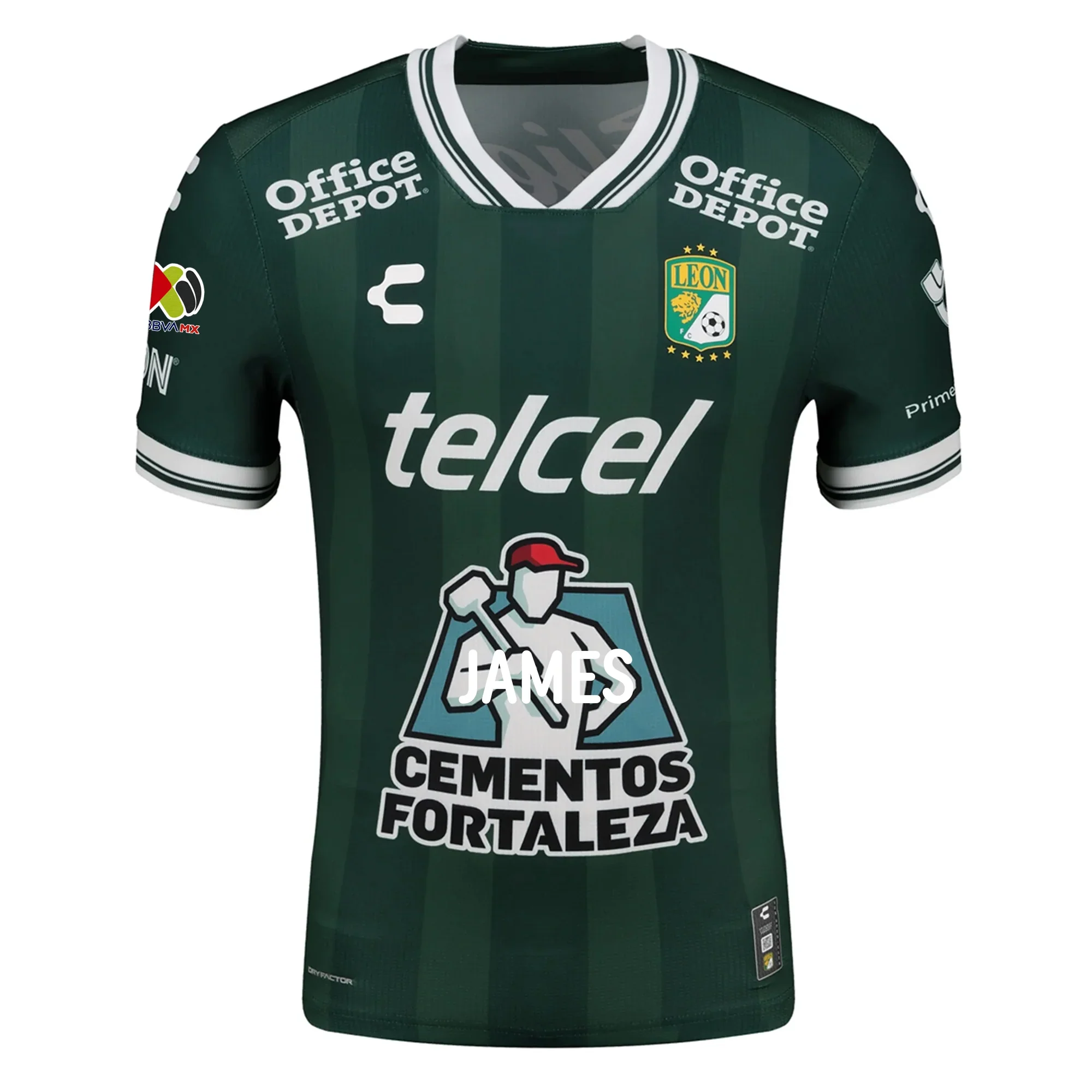 Charly James Rodriguez Men's Leon FC Home Jersey 25/26 w/ BBVA Liga Patch (Green)