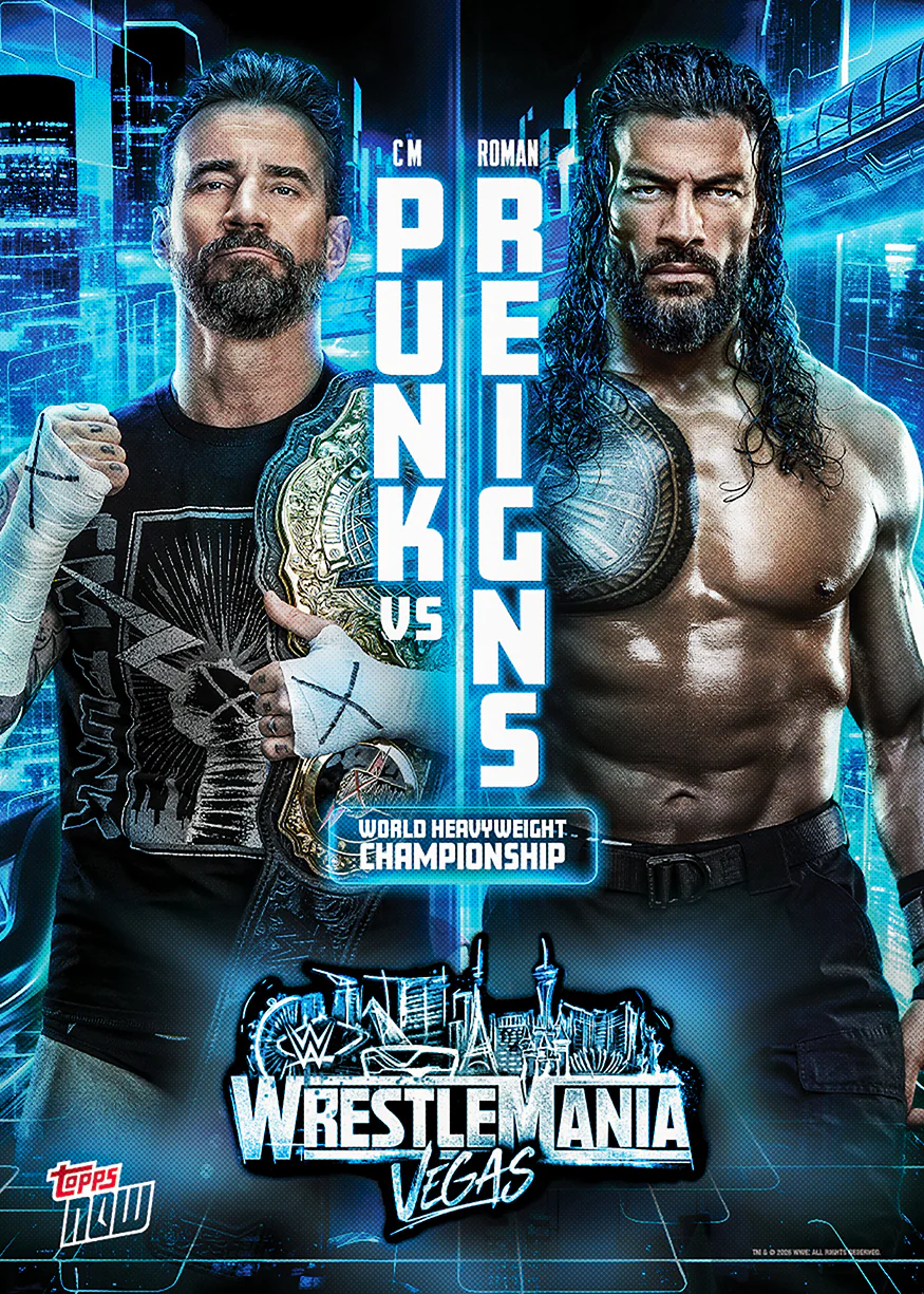 CM Punk / Roman Reigns - 2026 WWE Topps NOW® - Card WMV4