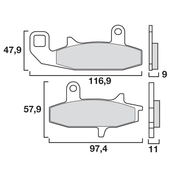 Plaquettes de freins Brembo Sinter Métal Fritté avantRef : 07SU15SA