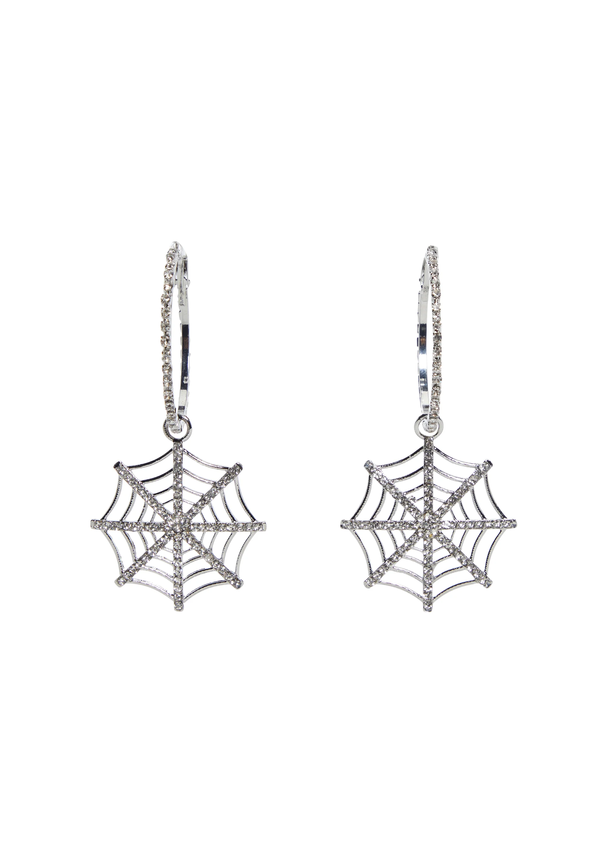 Web Of Glitz Hoop Earrings