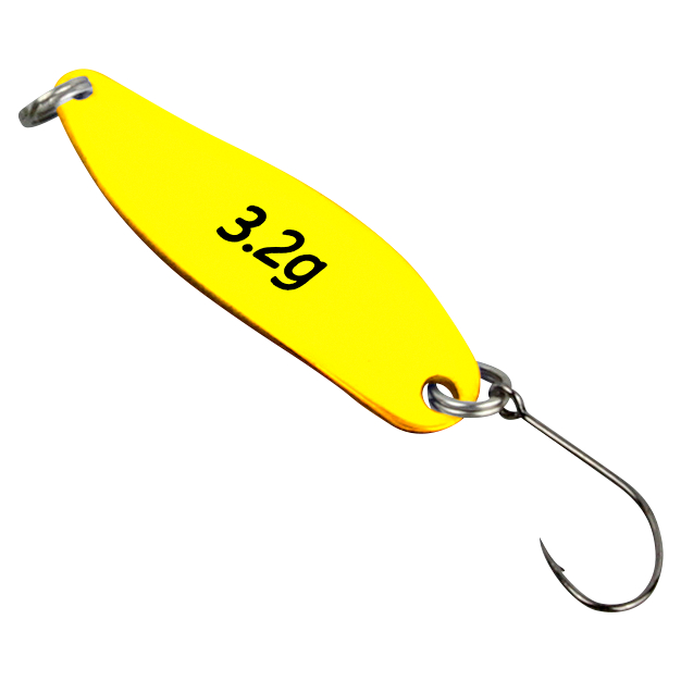 FTM Trout Spoon Hammer (3.2 g, White\/Yellow UV)