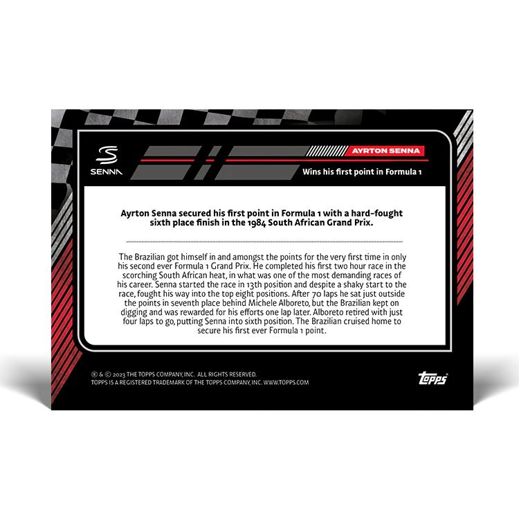 Topps UK - The Story of Senna - Card #7