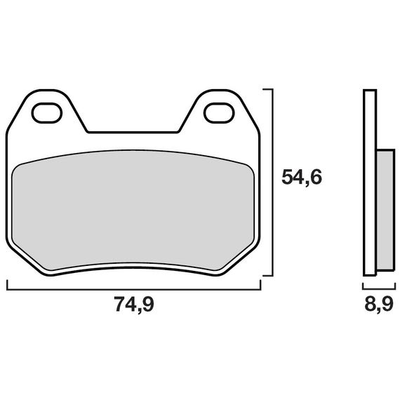 Plaquettes de freins Brembo Organique arrièreRef : 07BB2507