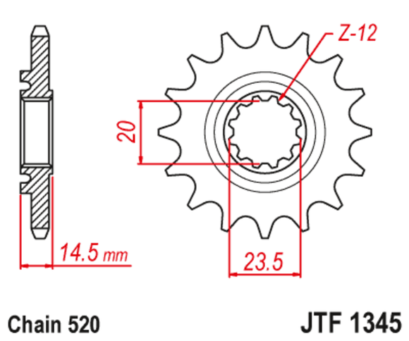 JT. Anti -noise steel 1345 - 525Ref: Jtc00590A / 1126788001