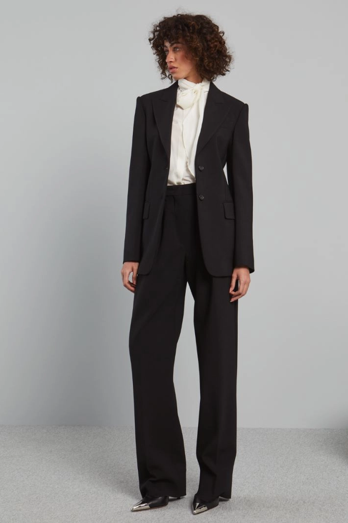 Blazer in double canvas - BLACK