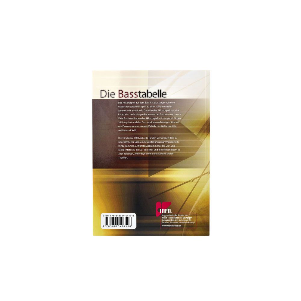 Voggenreiter Die Basstabelle – Thomann Ireland