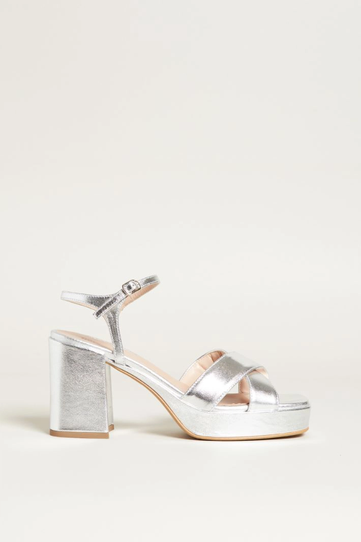 Heeled sandals - SILVER