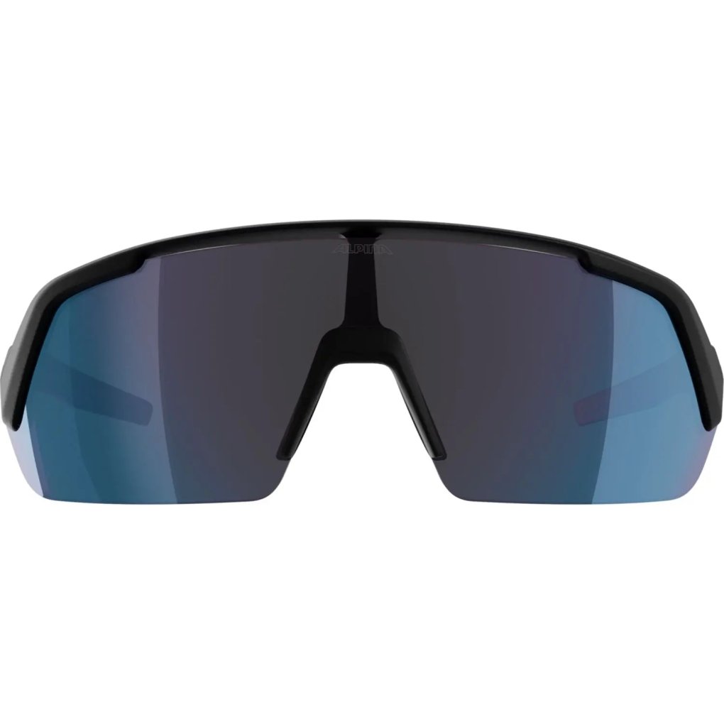 Alpina Turbo HR Glasses - black matt/blue mirror