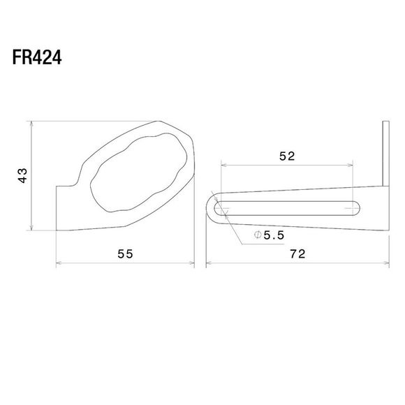 Support Clignotant Rizoma arrière (clignotant origine) - NoirRef : RZ0906 / FR424B