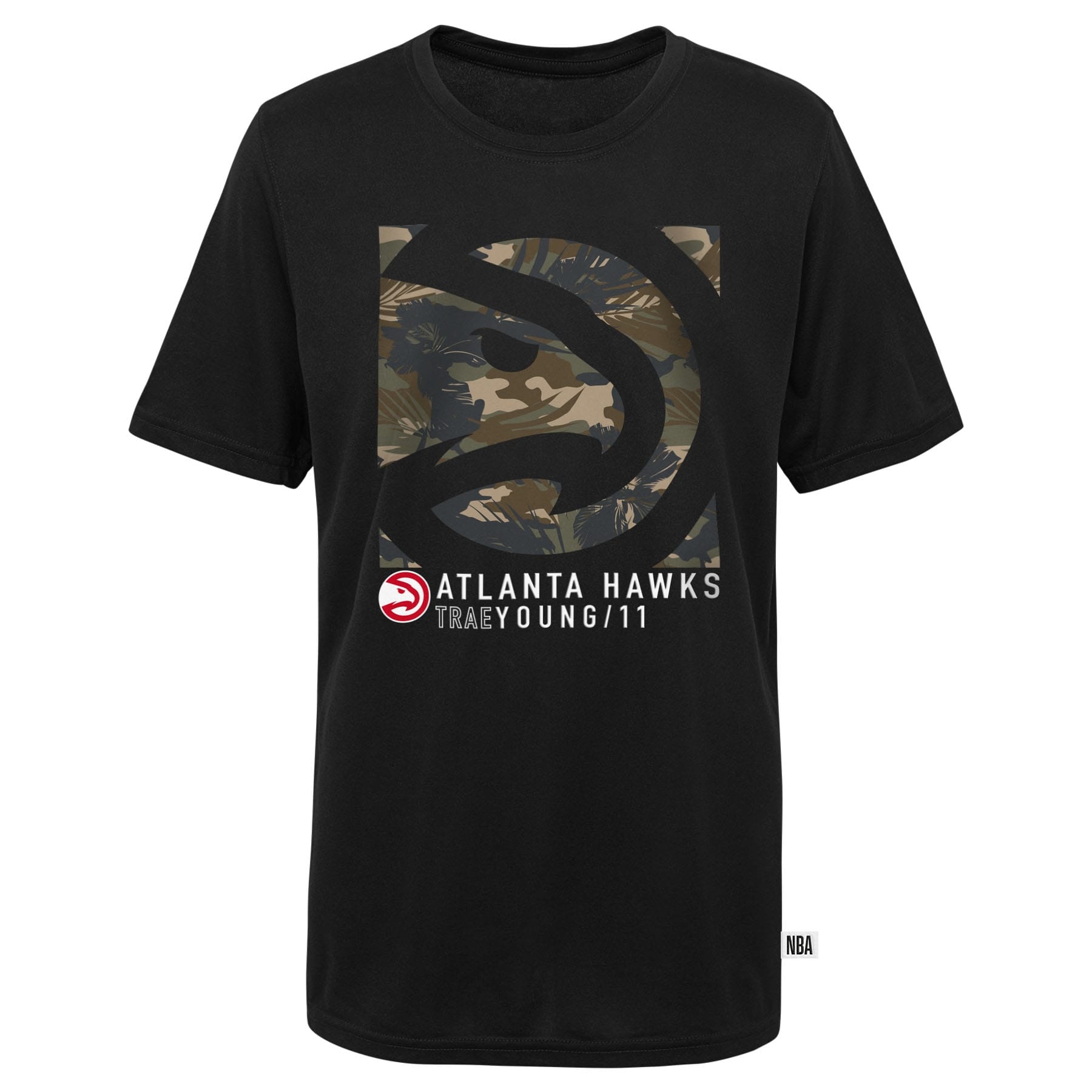 Atlanta Hawks Trae Young Camo Logo NBA T-Shirt Black