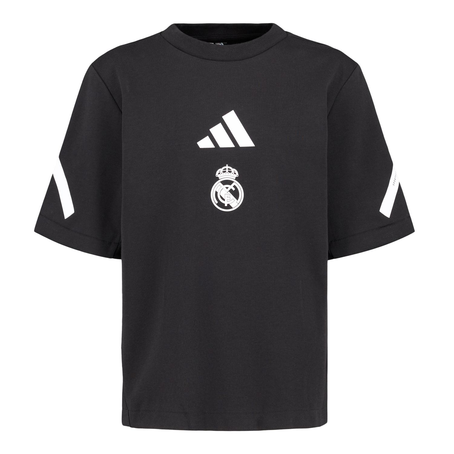 Kids Adidas Real Urban T-Shirt Black/ White