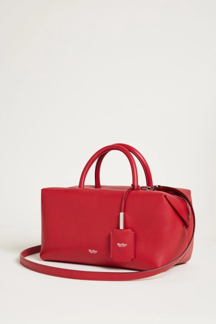 Leather Boston bag - RED