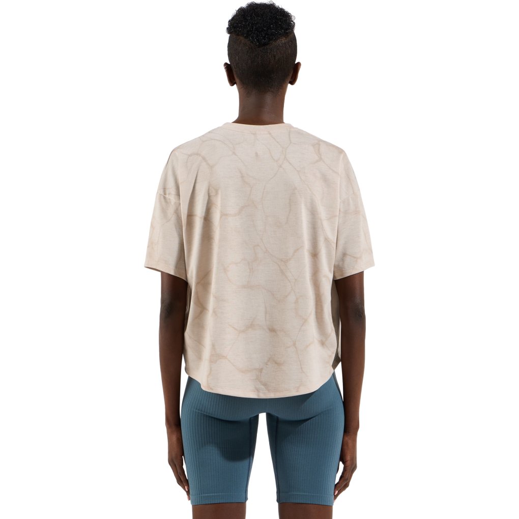 Odlo Active 365 Natural Blend Print T-Shirt Women - silver cloud melange