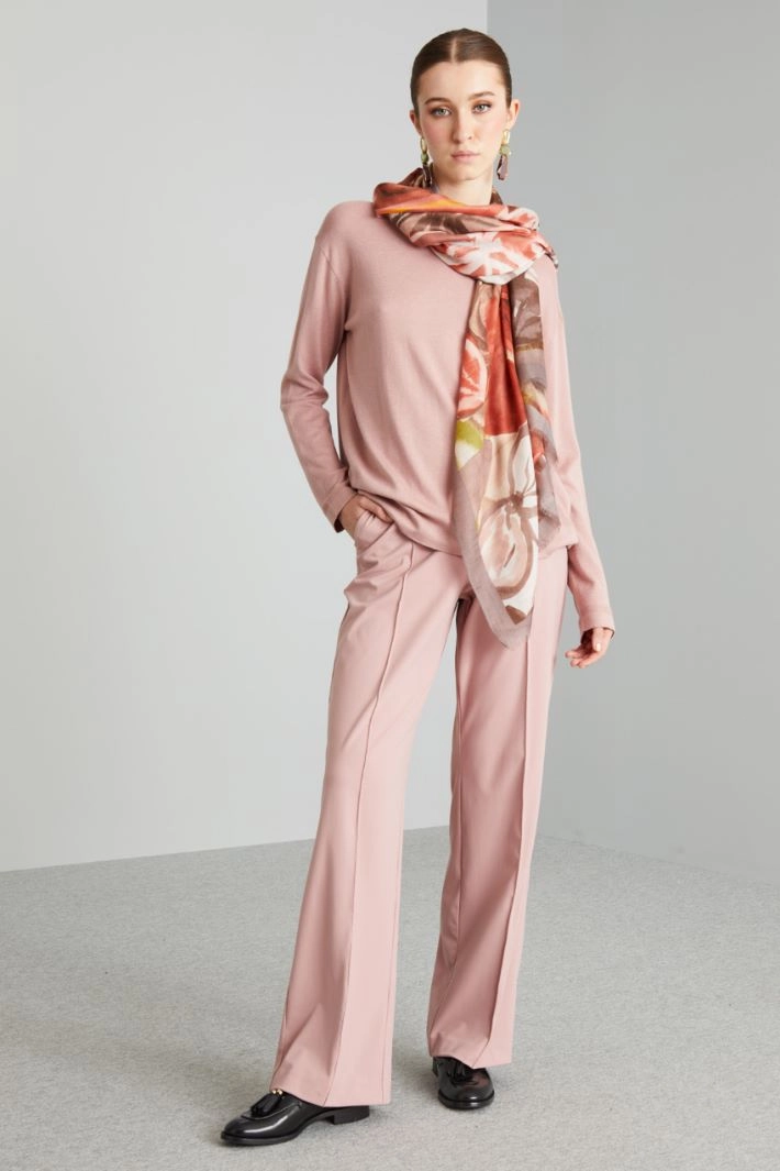 Trousers with elastic waist - PINK