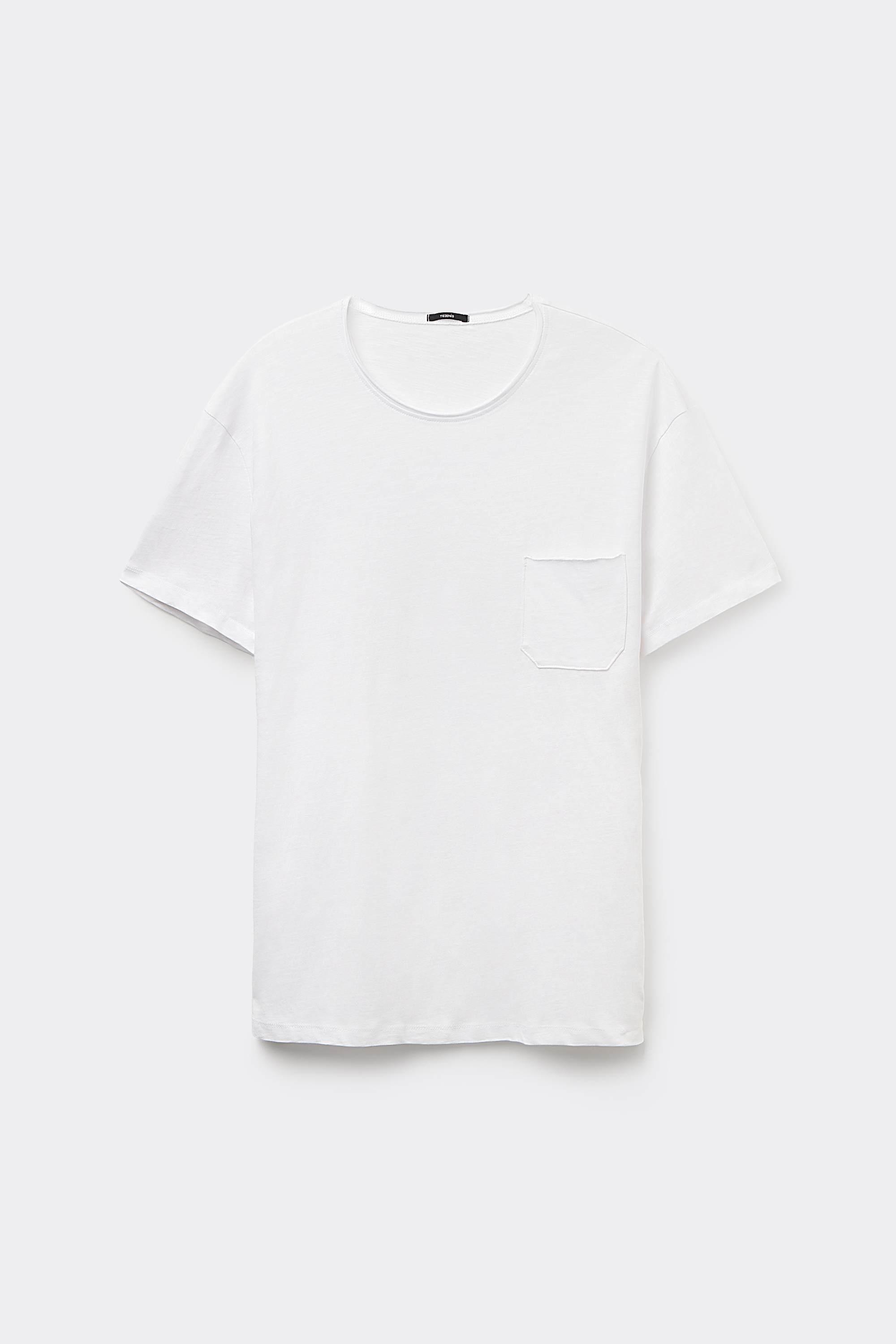 Slub Cotton T-Shirt with Breast Pocket