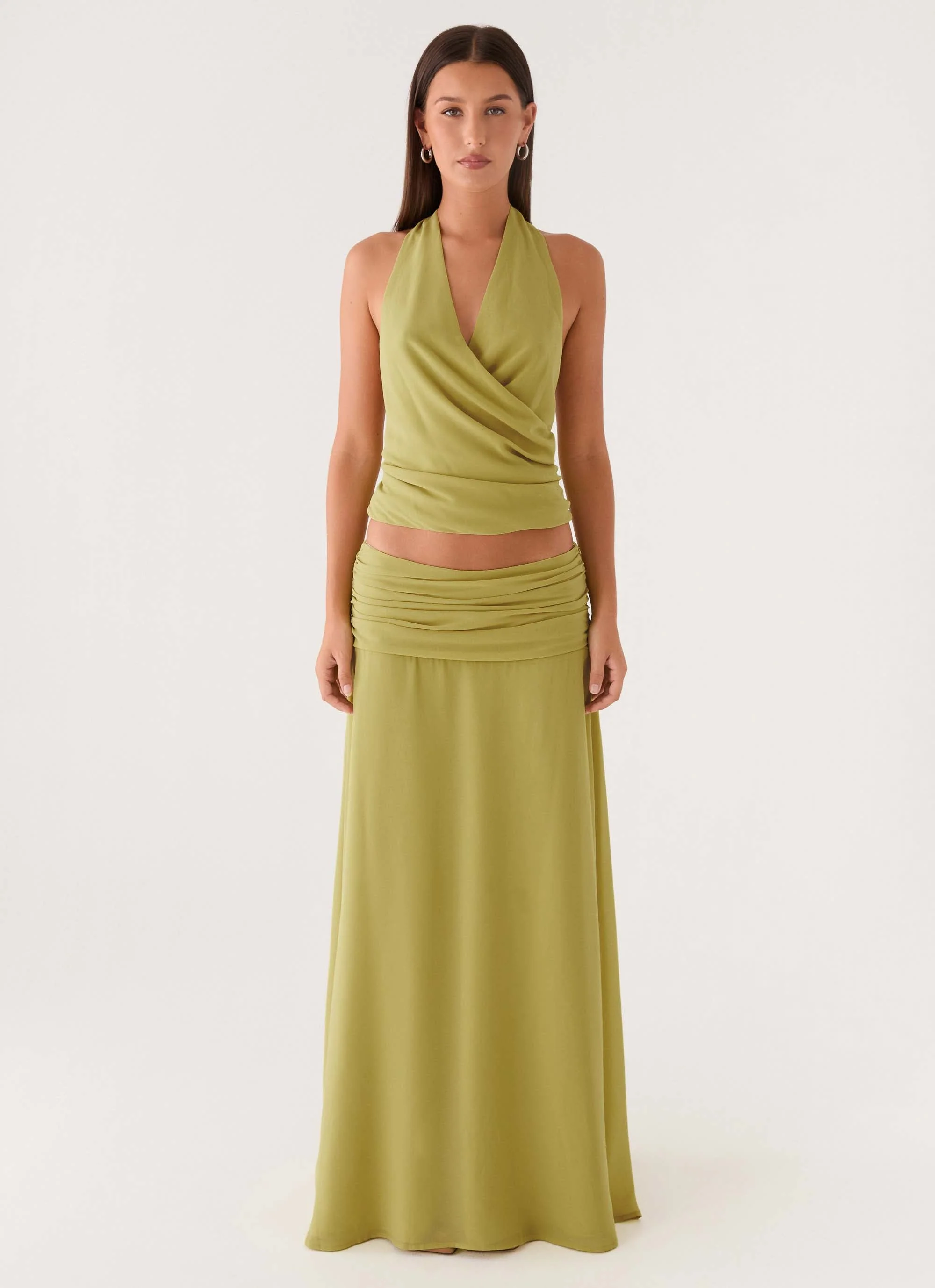 Willowmena Wrap Top - Lime