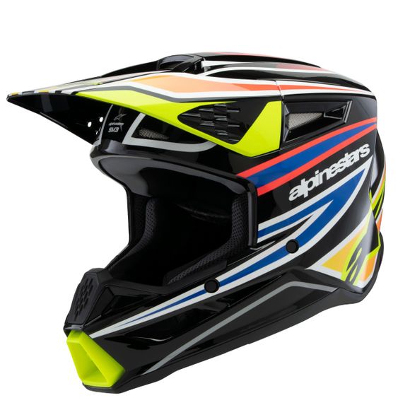 Alpinestars Supertech S -M3 - Wurx - Child / Yellow cross HelmetRef: AP3395